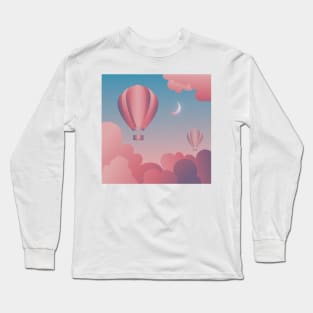 Hot Air Balloon Rides I Landscape Long Sleeve T-Shirt